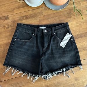 Black BDG Denim A-Line Cutoffs